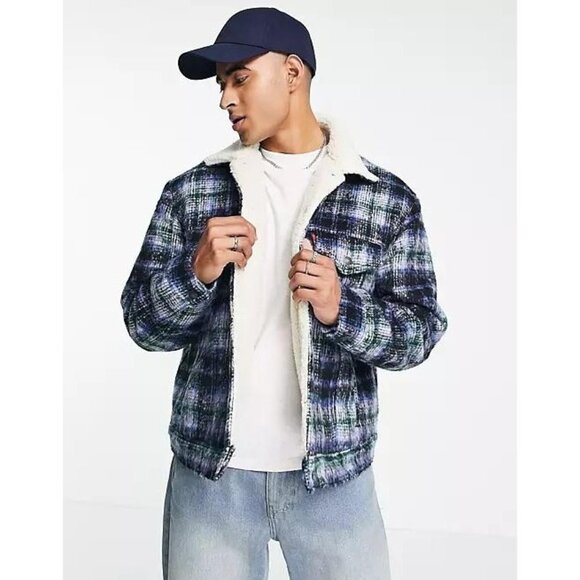 Vintage levis trucker Sherpa jacket coat winter parka - Picture 2 of 10